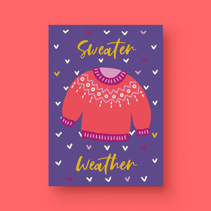 Karte "Sweater Weather"