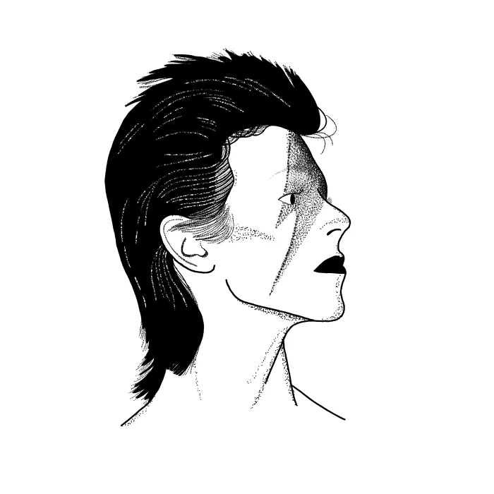 Blackwork Illustration: David Bowie