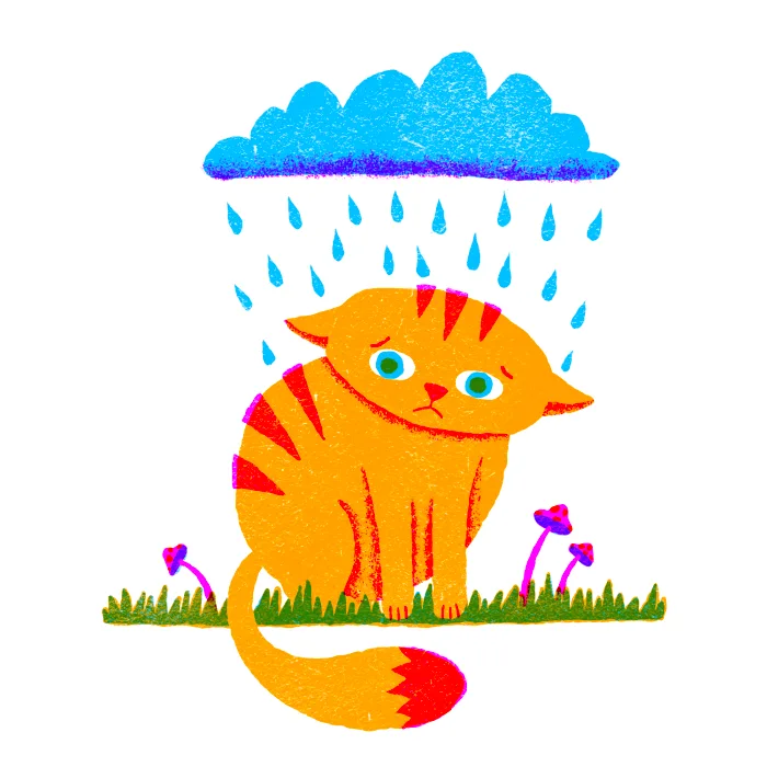 Sad Kitty Illustration